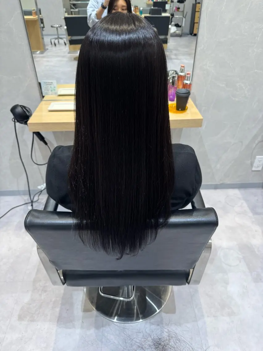 ロング 髪質改善 ヘアカラー 縮毛矯正 トリートメント 髪質改善/縮毛矯正 /メンズパーマ川田のヘアスタイル