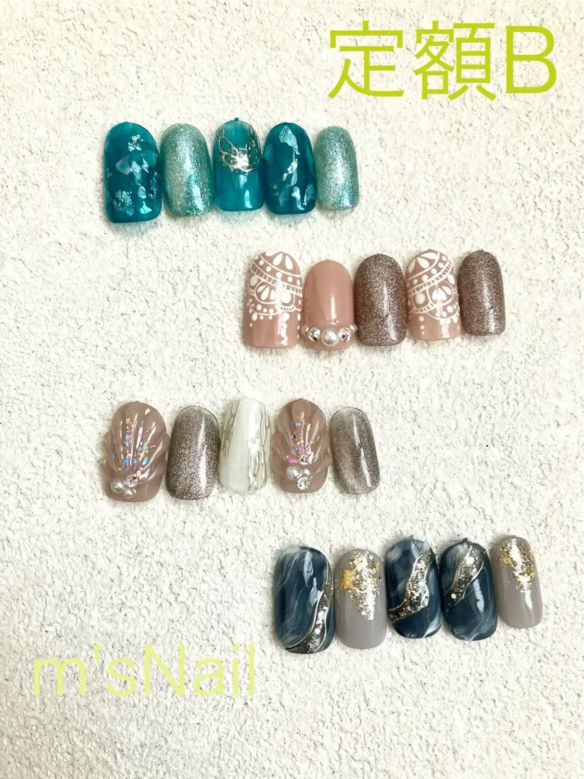 ネイル ジェルネイル パラジェル ハンドネイル m'sNail 福岡西区 ネイルのネイルデザイン