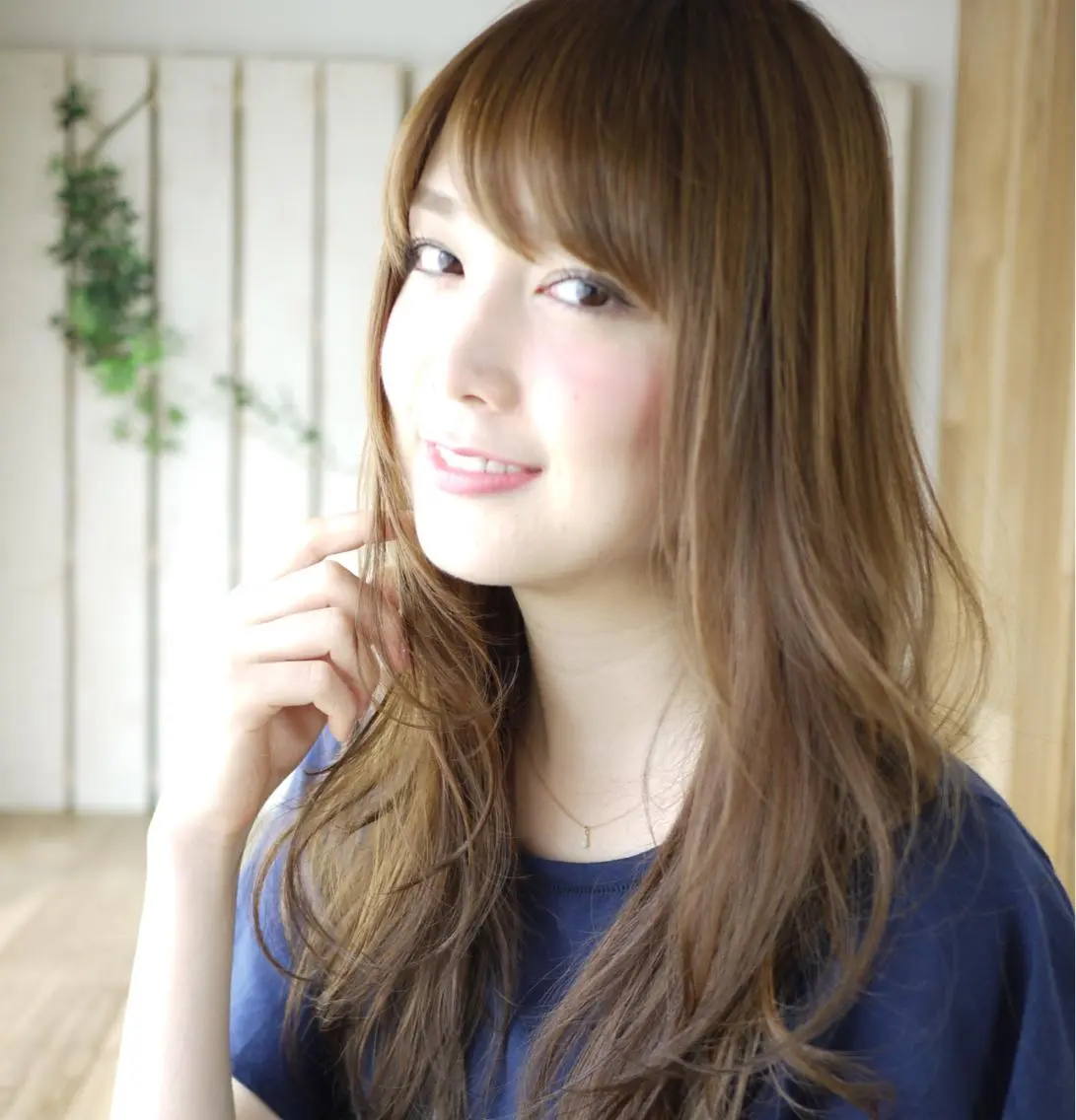 セミロング ロング カラー パーマ ロング 若杉 諒のヘアスタイル