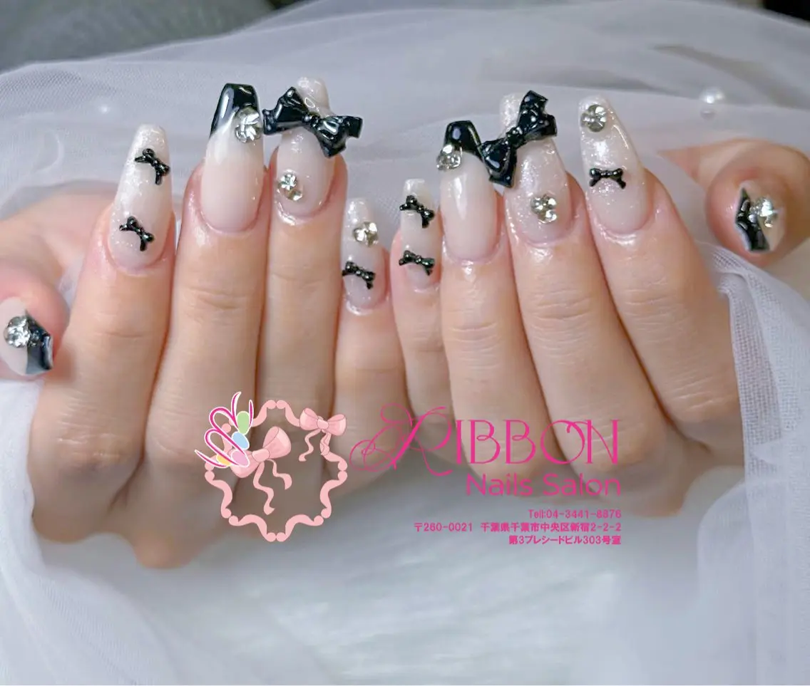 ネイル フットネイル フレンチネイル ジェルネイル マグネットネイル 持ち込み ハンドネイル Ribbonnail salonのネイルデザイン