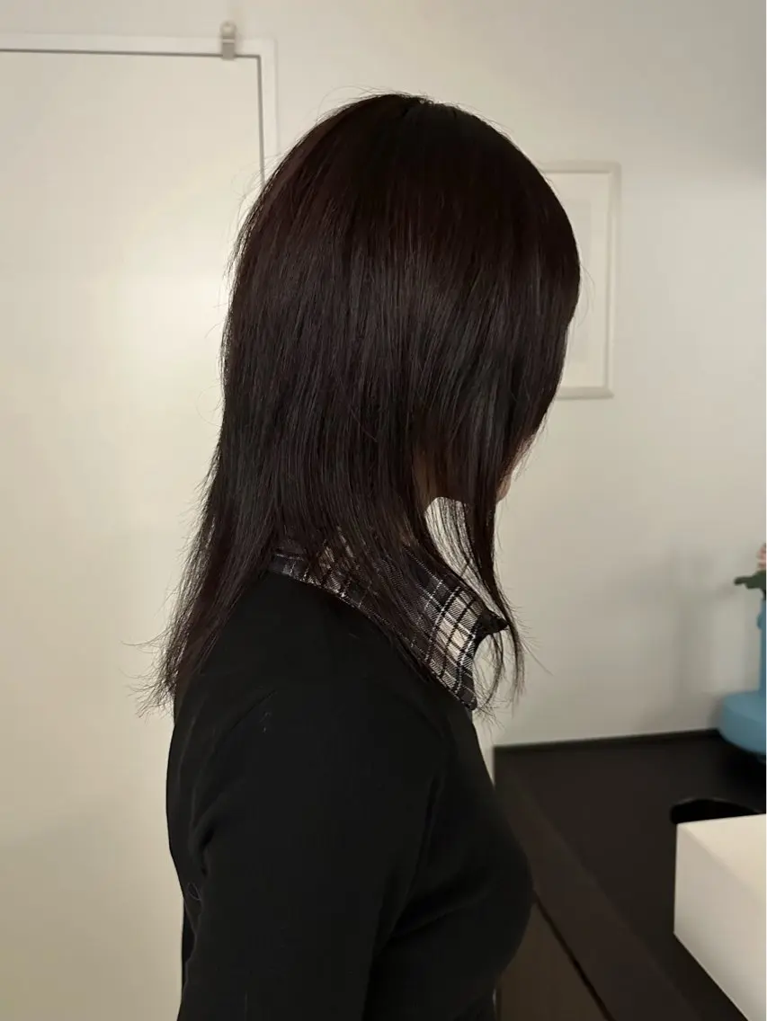 ミディアム レイヤーカット ウルフカット カット enrichミヤモト ヒロヤのヘアスタイル