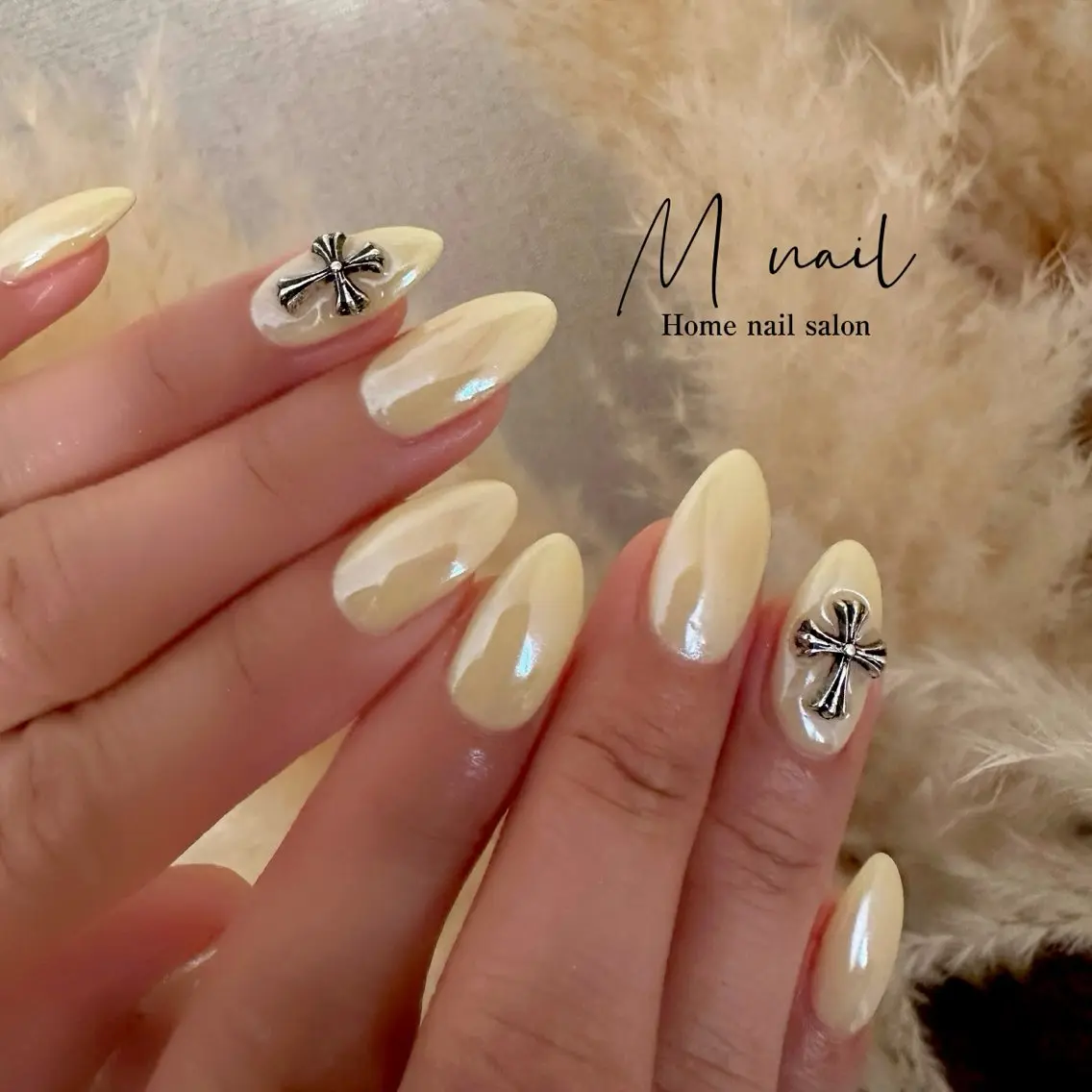 ネイル ミラーネイル 春ネイル ハンドネイル Home salon M nailのネイルデザイン