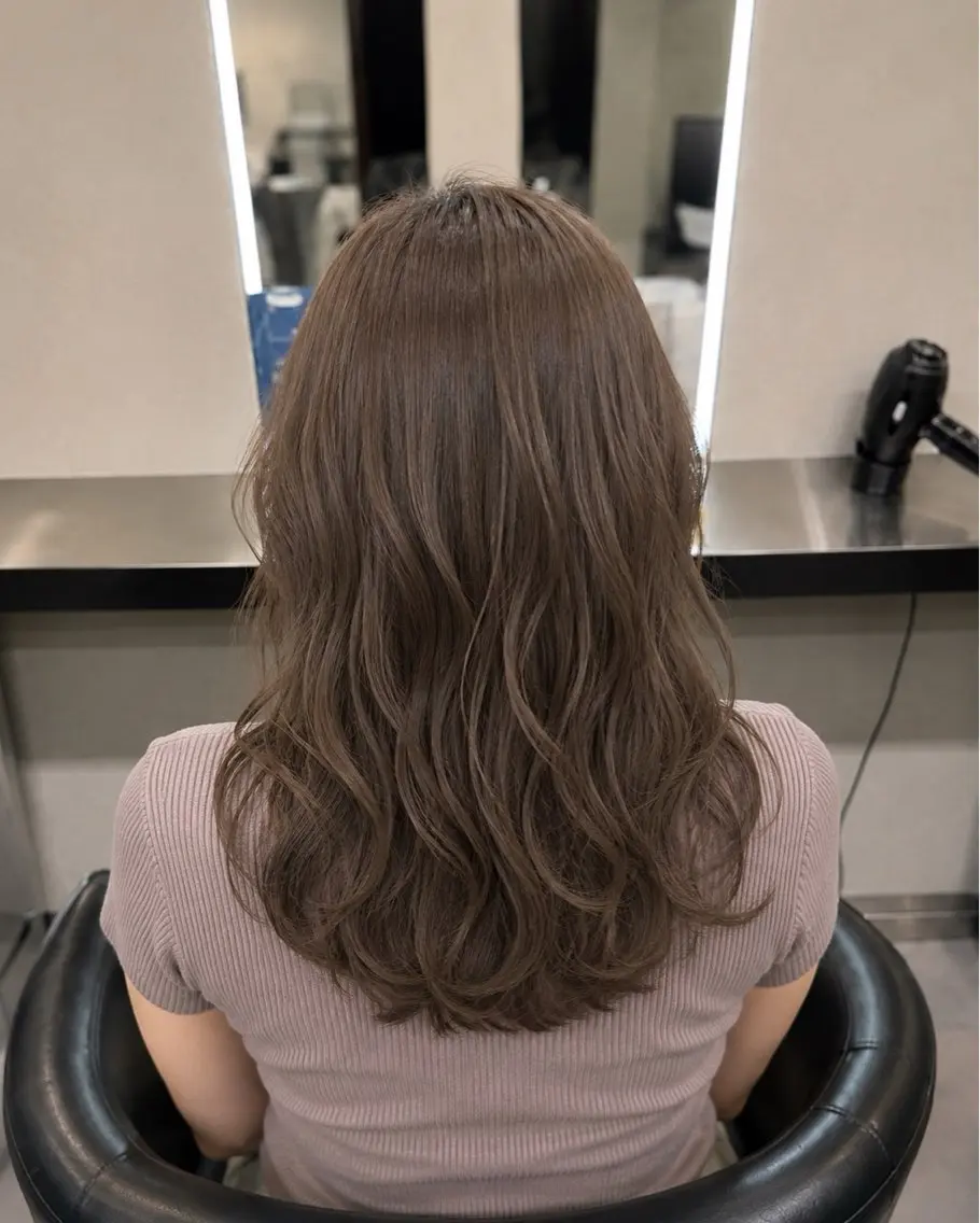ミディアム カラー ブラウンカラー トリートメント 🌈ウルトワ水素 髪質改善naru🌈のヘアスタイル