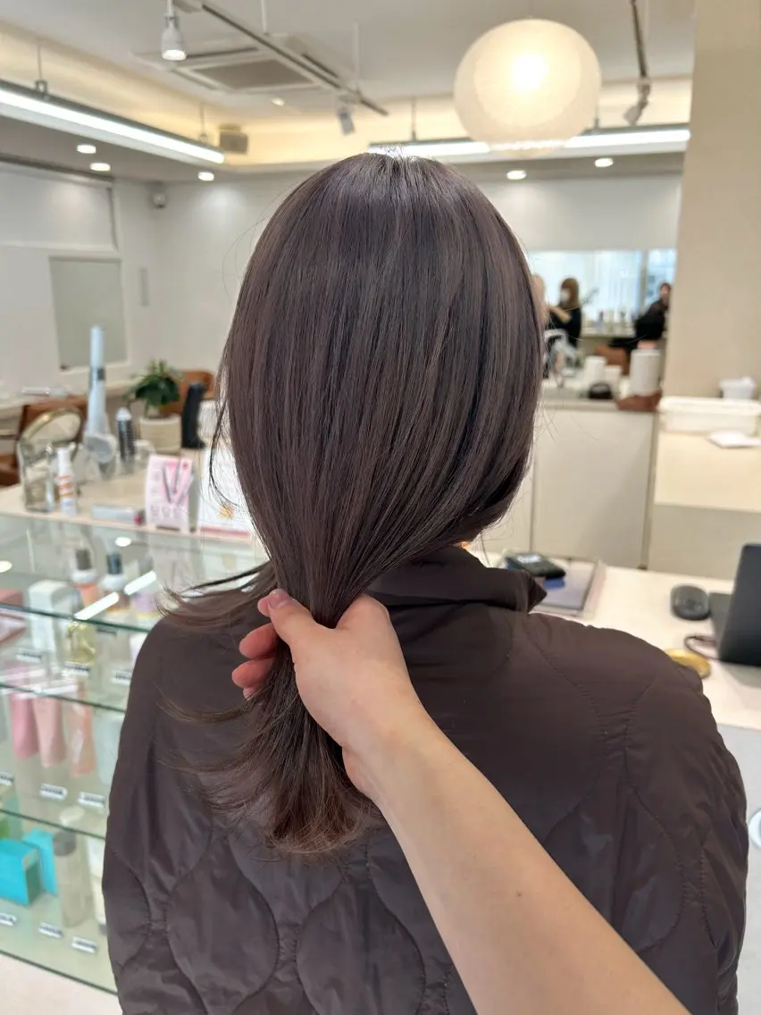 ミディアム カラー カット ヘアカラー トリートメント ボブ/ベージュ /kazui🐈のヘアスタイル