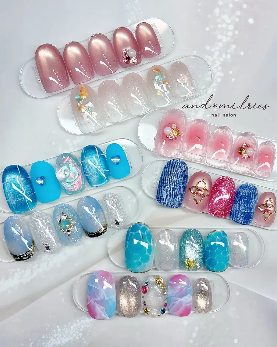 ネイル アートネイル 長さ出し ハンドネイル and* milriesのネイルデザイン