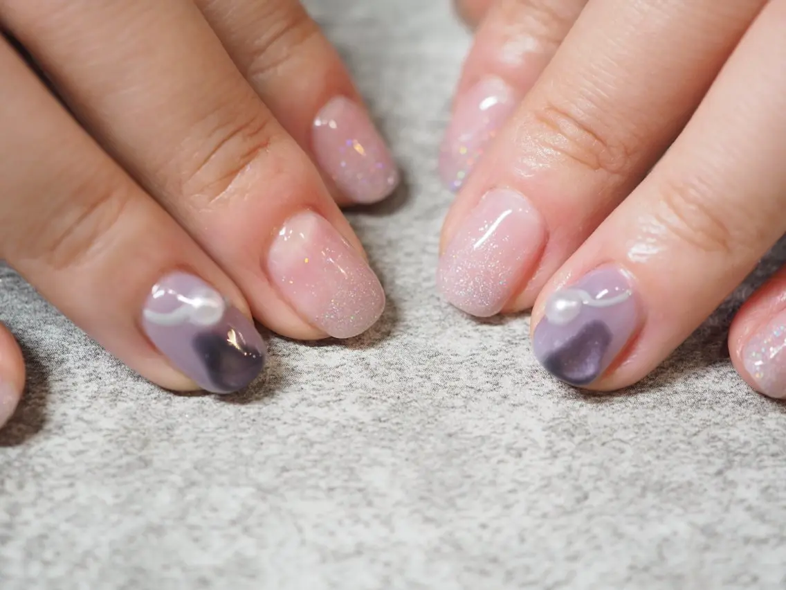 ネイル アートネイル チークネイル フラッシュネイル フットネイル フレンチネイル glaNje shioriのネイルデザイン