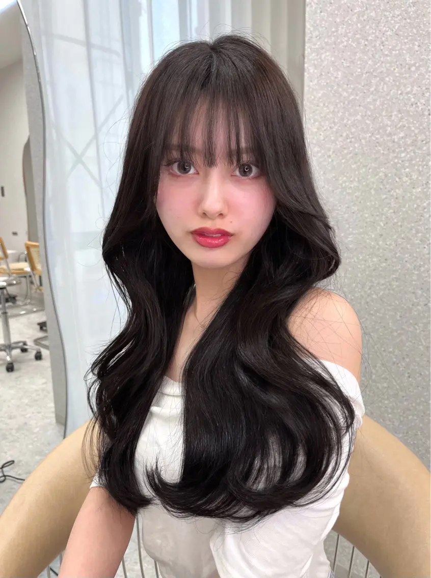 ロング MISAKI/韓国 透明感カラー🎀のヘアスタイル