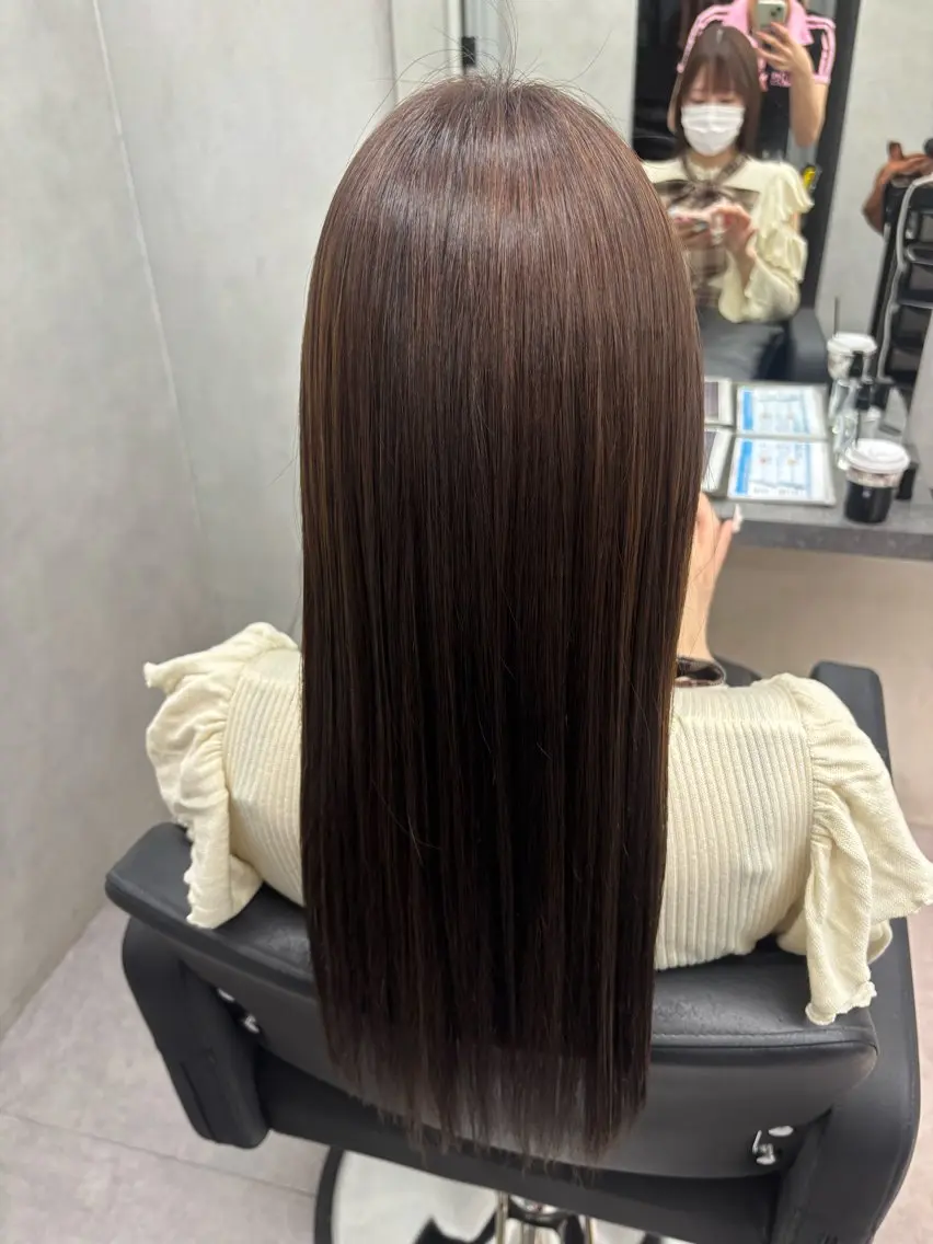 ロング アッシュ アッシュブラウン カット ヘアカラー モデル募集【急募】 神田梨世🪼のヘアスタイル