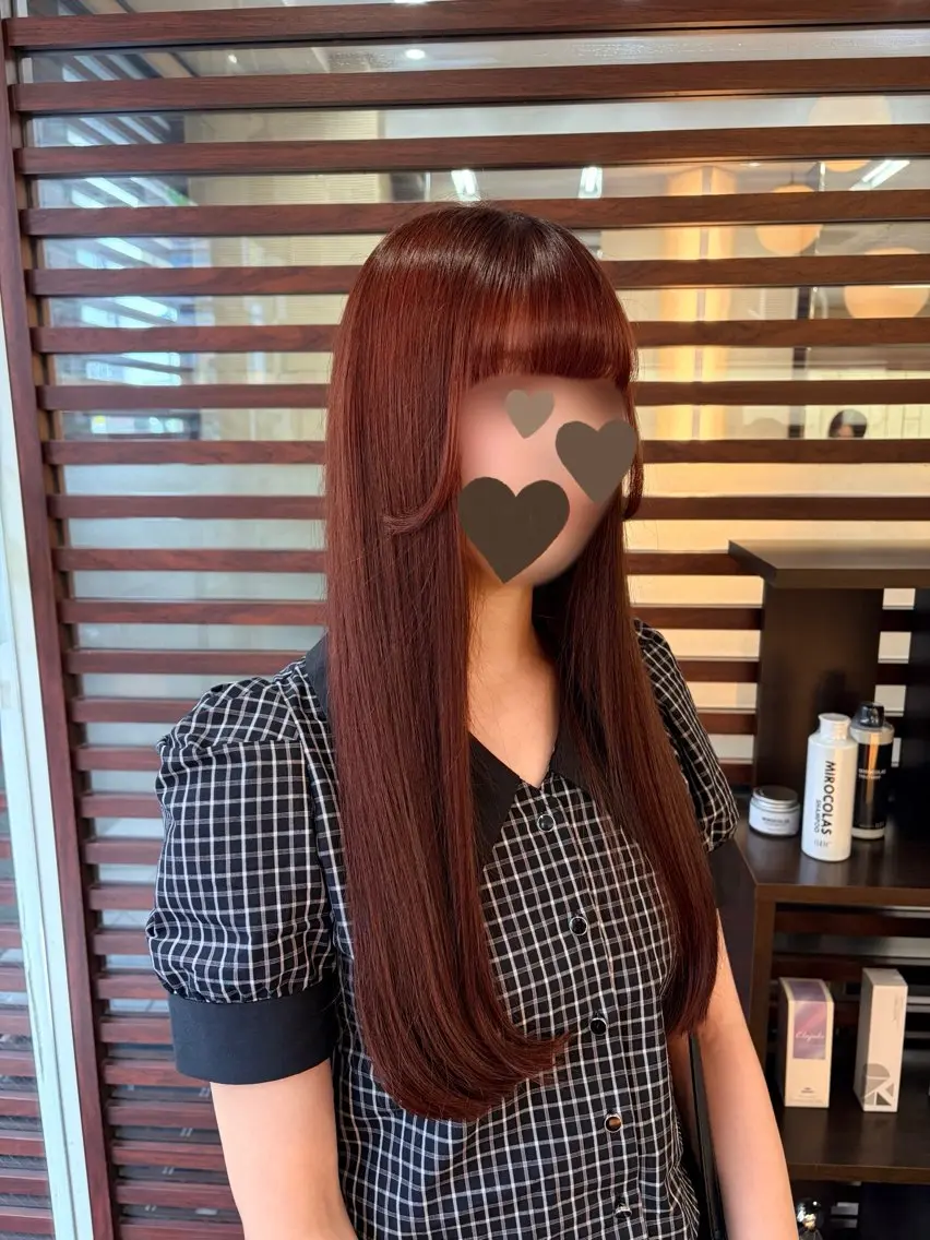 ロング カラー カット ヘアカラー トリートメント クボタ ホノカのヘアスタイル