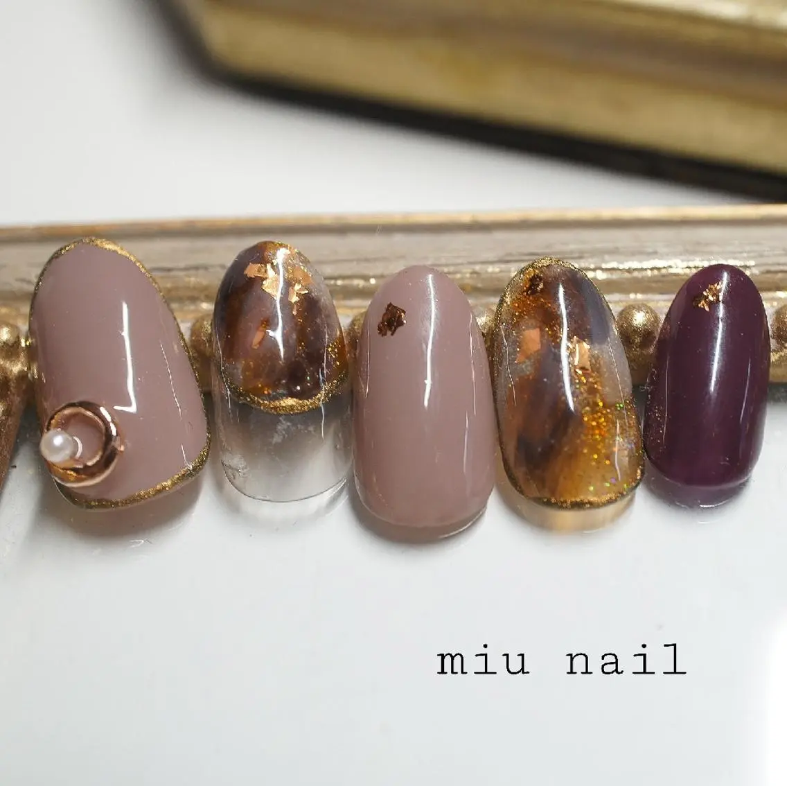 ネイル べっ甲ネイル MIU nailのネイルデザイン