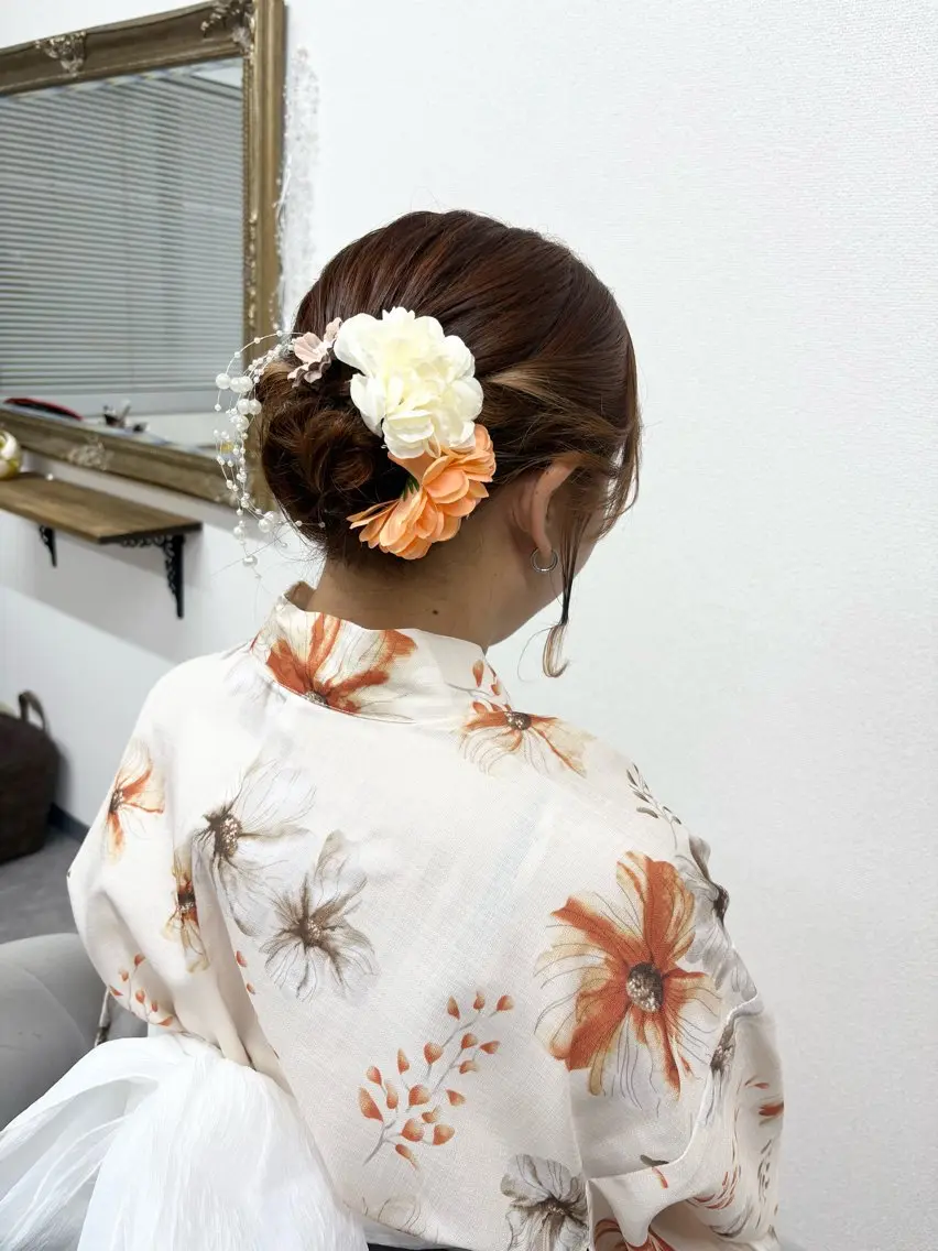 ヘアアレンジ 浴衣 ヘアサロン ミカヅキのヘアスタイル