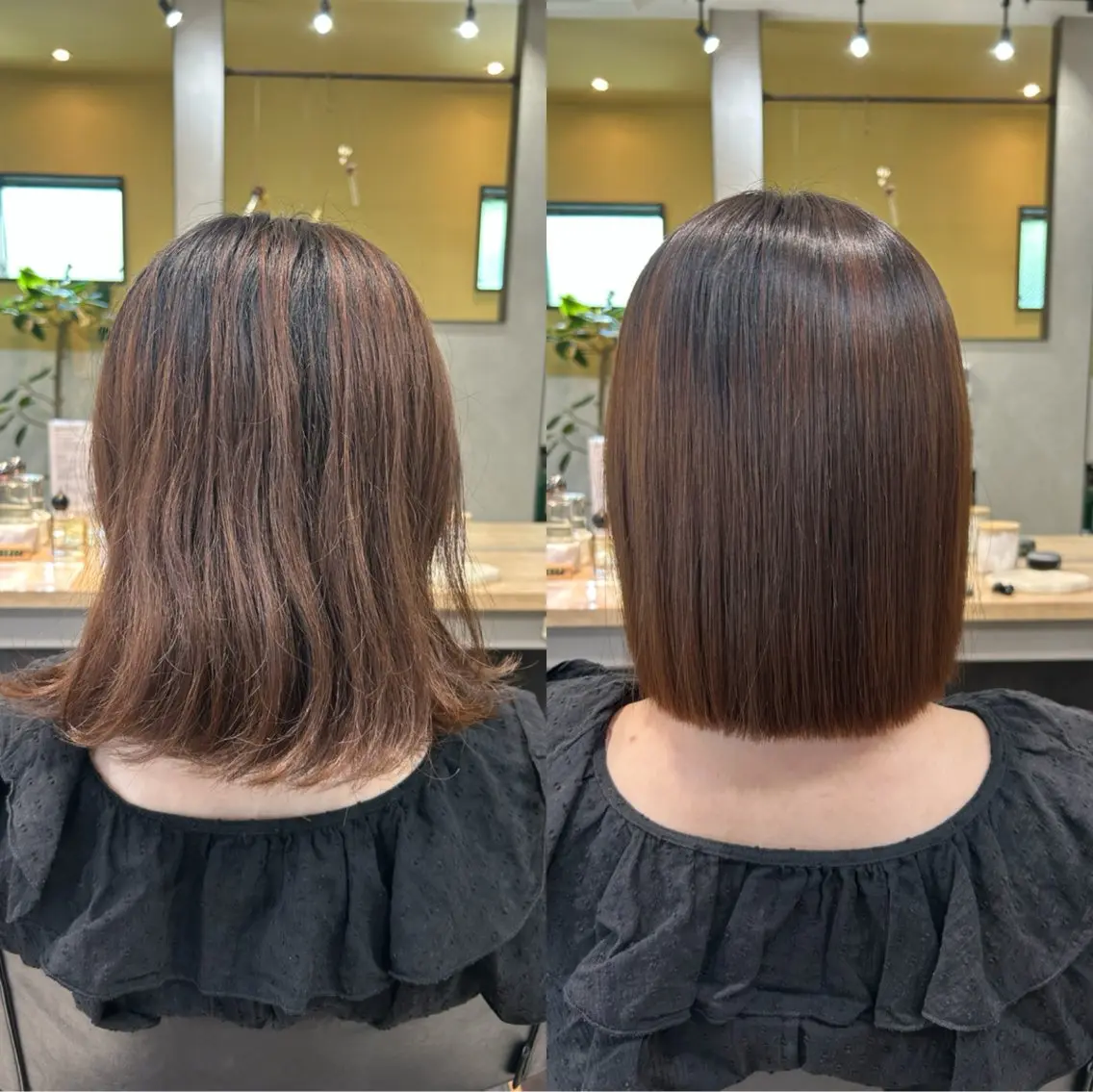 ショート パーマ 髪質改善 ストレートパーマ カット 縮毛矯正 トリートメント hubhair レイヤー/透明感のヘアスタイル