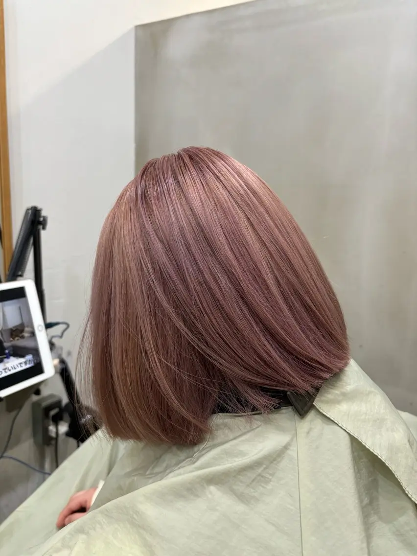 ショート カラー ピンクカラー ヘアカラー 中園康 /カラー/ブリーチのヘアスタイル