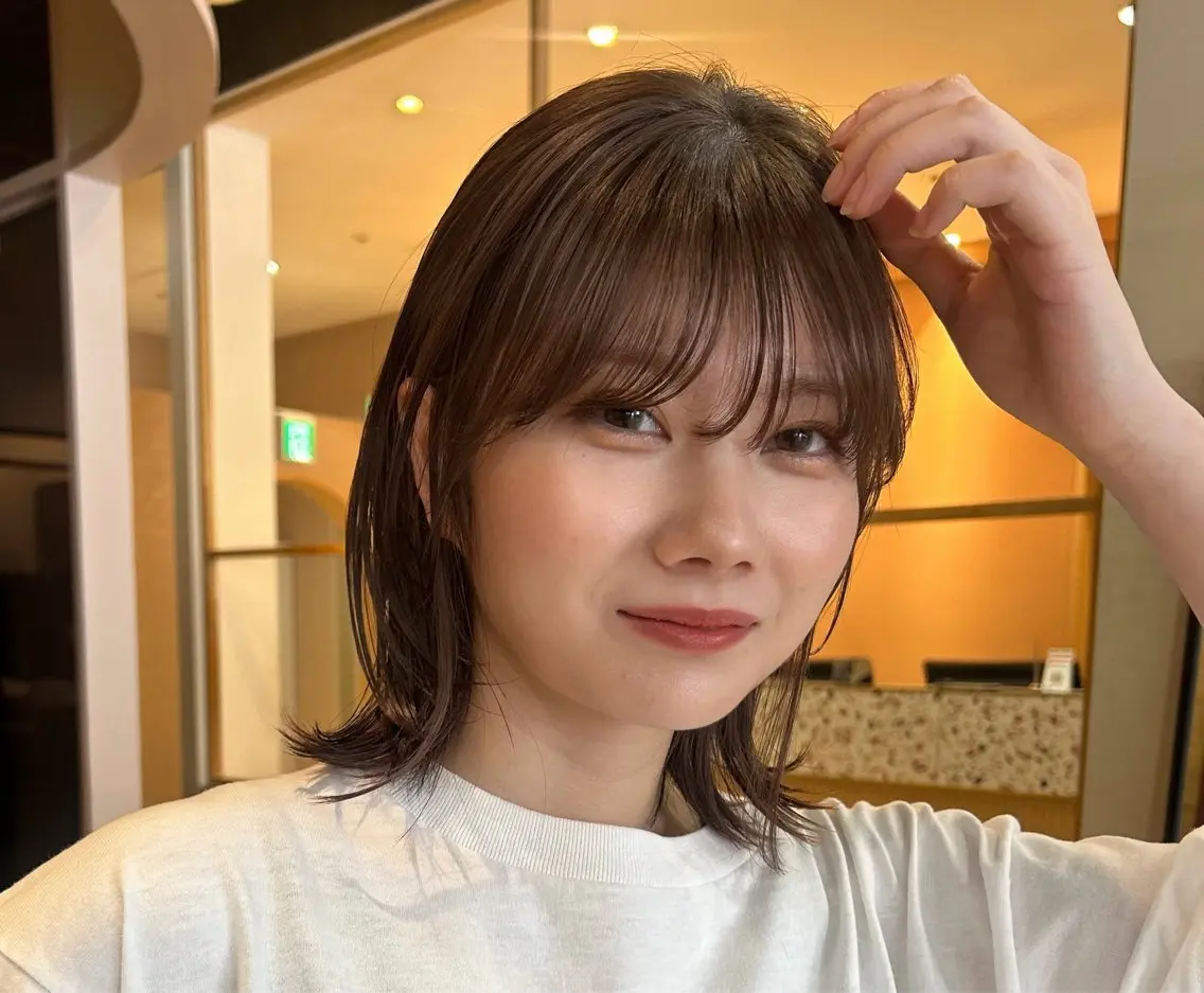 ミディアム カラー カット ヘアカラー トリートメント 🐢ダブルカラー🐢 透明感/このかのヘアスタイル