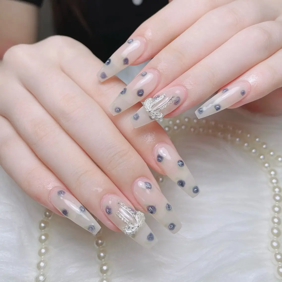 ネイル アートネイル オーロラネイル フレンチネイル ジェルネイル グラデーション ハンドネイル Sora nail 長さ出し専門店のネイルデザイン