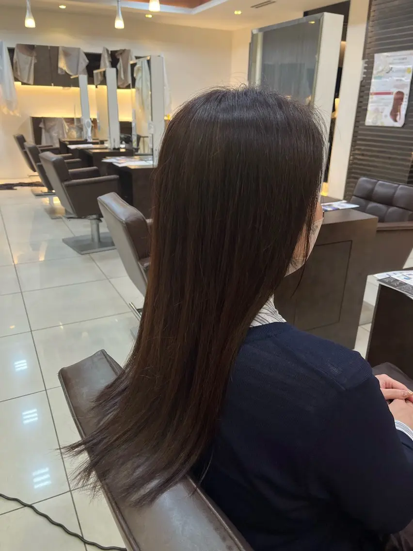 ロング カラー ブラウンカラー 髪質改善 トリートメント ヘアカラー トリートメント 盛れるピンクカラー 🎀スパ みき🎀のヘアスタイル