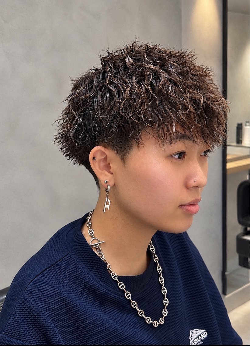 ショート パーマ カット パーマ 札幌メンズパーマ特化 スタイリスト 村上のヘアスタイル