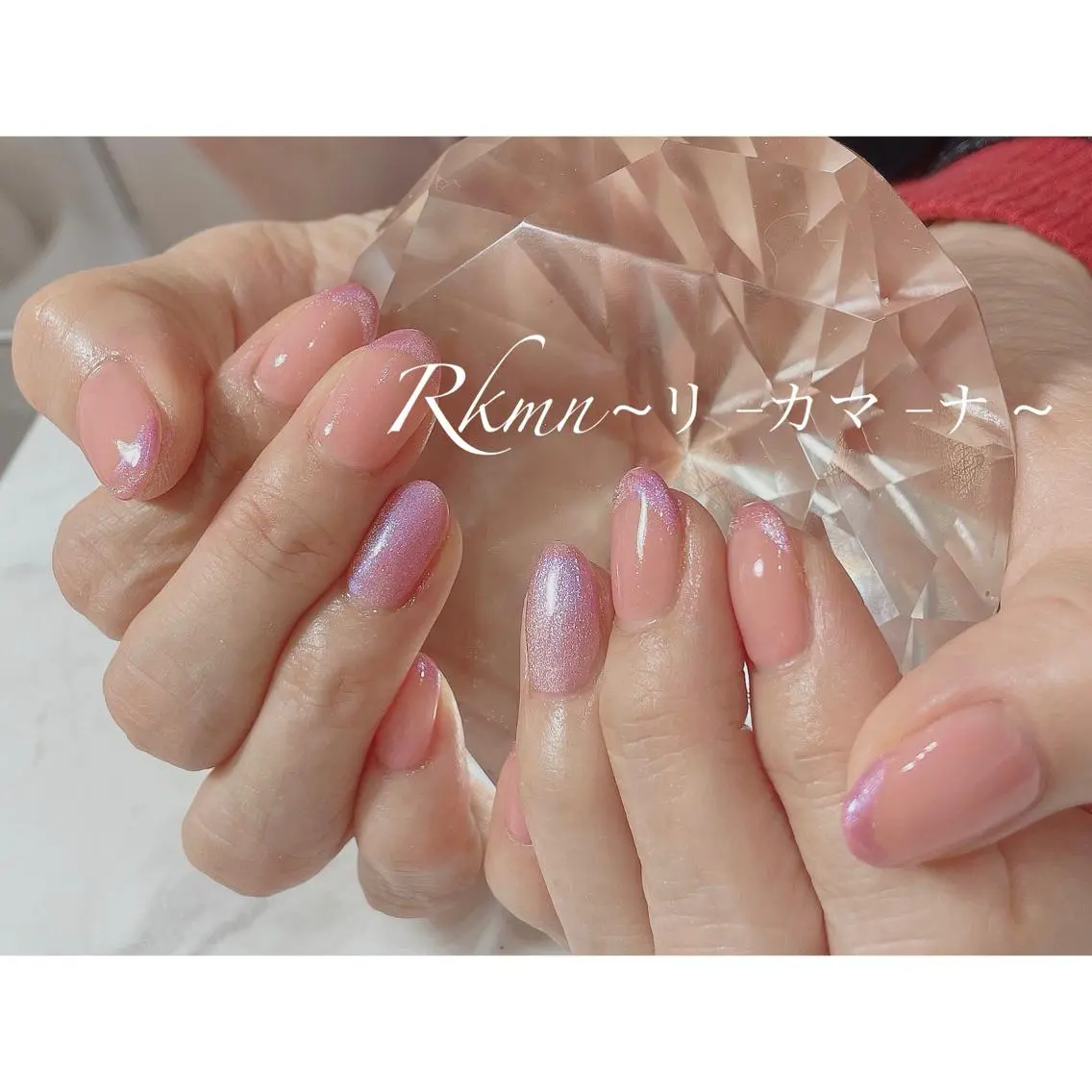 ネイル アートネイル フレンチネイル マグネットネイル 春ネイル ハンドネイル フットネイル ハンドケア Rkmn ~リ-カマ-ナ~のネイルデザイン
