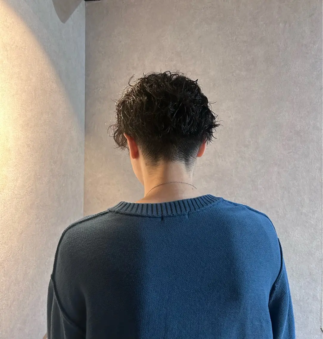 パーマ メンズ マッシュ メンズパーマ スパイラルパーマ カット パーマ Re:nk kotoneのヘアスタイル