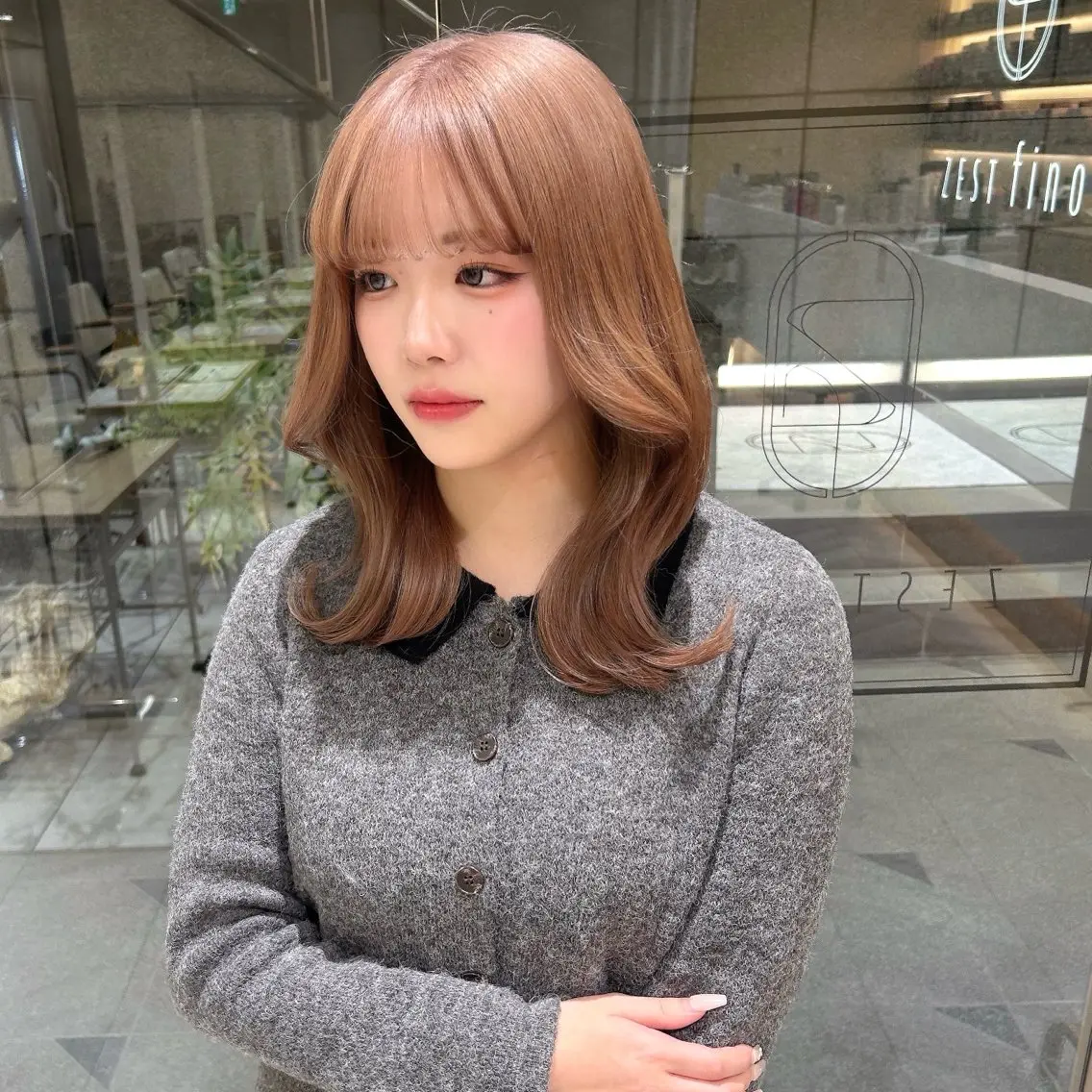 ロング カラー カット ヘアカラー トリートメント 🇰🇷レイヤー/ト レンドまつげ🎀ミキのヘアスタイル