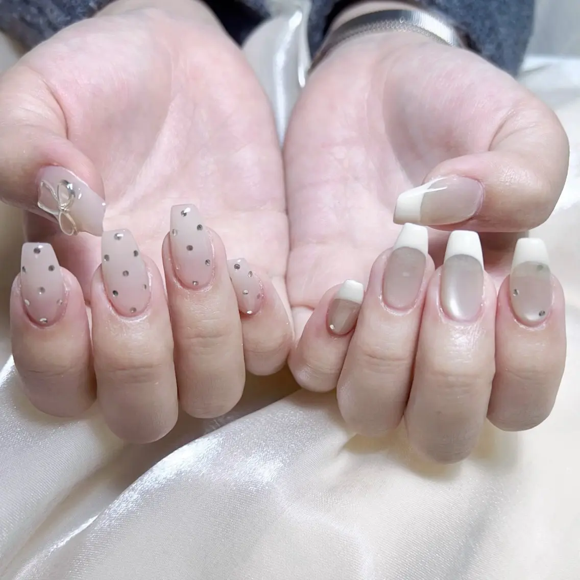 メンズ ネイル メンズ韓国風 アートネイル オーロラネイル ガーリー キラキラネイル ハンドネイル Nail salon 木にいるのネイルデザイン