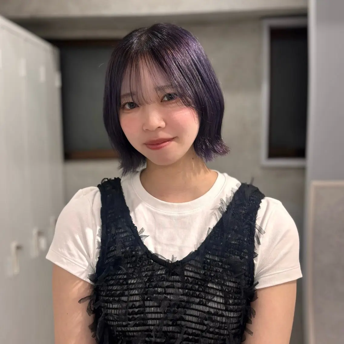 ミディアム ヘアカラー Mizuki🩵韓国 風レイヤー/艶カラーのヘアスタイル