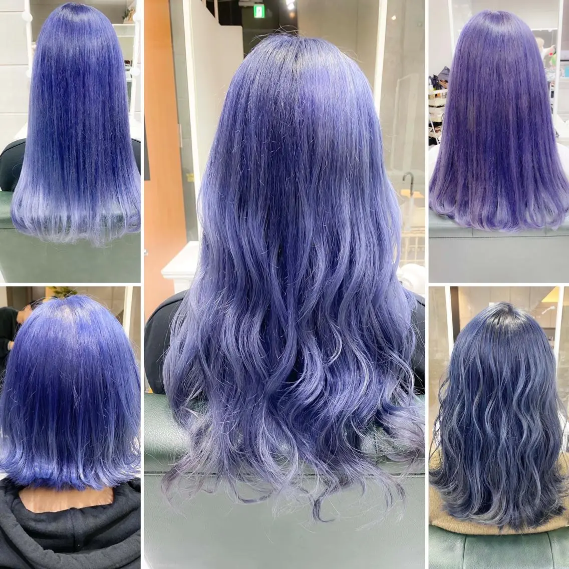 🫧💙ブルー系ハイトーンを目指す方💙🫧ケアブリーチ2回+カラー+うる艶トリートメントの写真