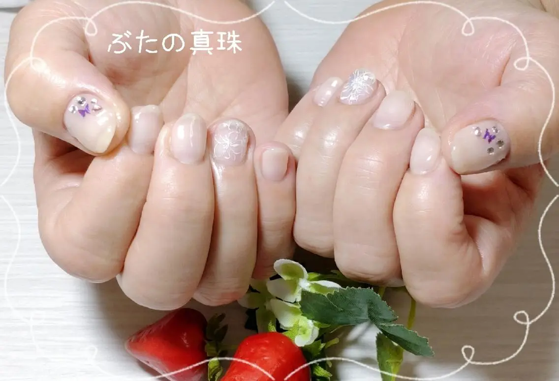 ネイル レース ハンドネイル 林 珠里のネイルデザイン