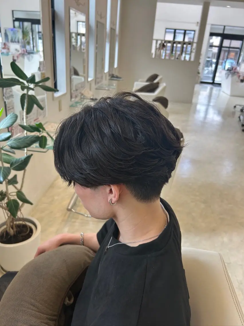 ショート パーマ ヘアアレンジ メンズ カット パーマ メンズカット/パーマ チバト　クウトのヘアスタイル