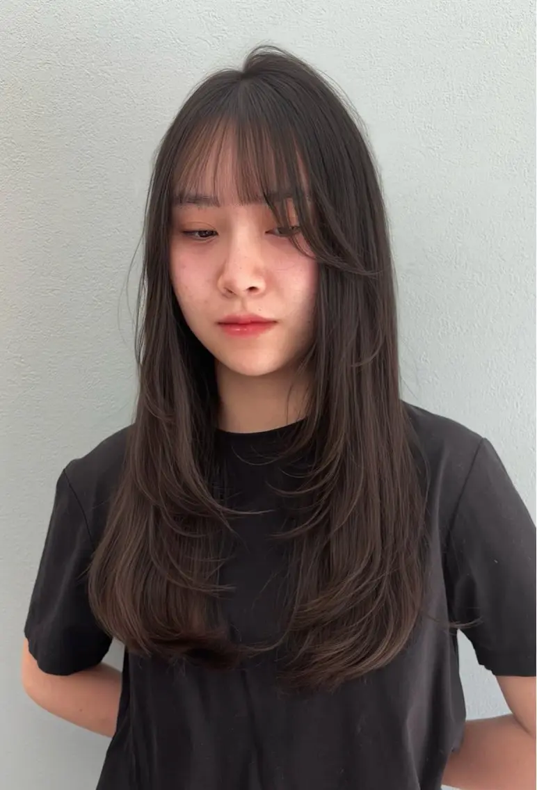 ロング レイヤーカット カット ヘアカラー トリートメント ミニボブ/レイヤボブ 🐈⬛kotoseのヘアスタイル