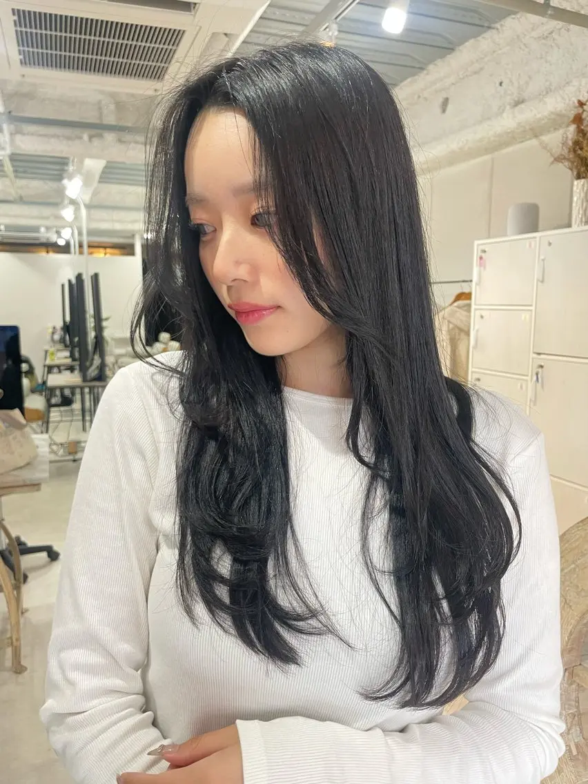 ロング カラー アッシュ レイヤーカット カット ヘアカラー トリートメント tatsuki/ 縮毛矯正/メンズのヘアスタイル