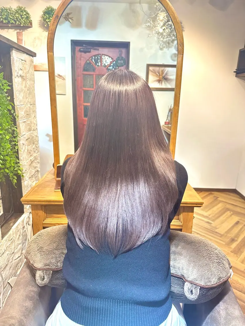 ロング カット ヘアカラー トリートメント 伏田 遼馬のヘアスタイル