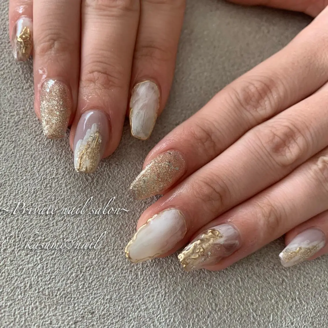ネイル ラメ(グリッター) ミラーネイル ニュアンスネイル 冬ネイル KASUMI♡ Nailのネイルデザイン