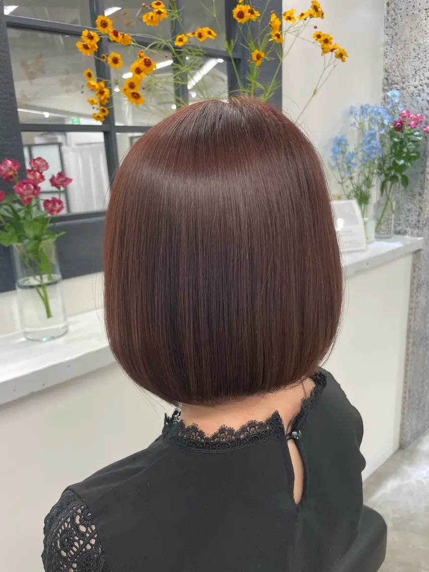 ショート ヘアカラー トリートメント 🖱️透明感カラー ×髪質改善Rikyuのヘアスタイル