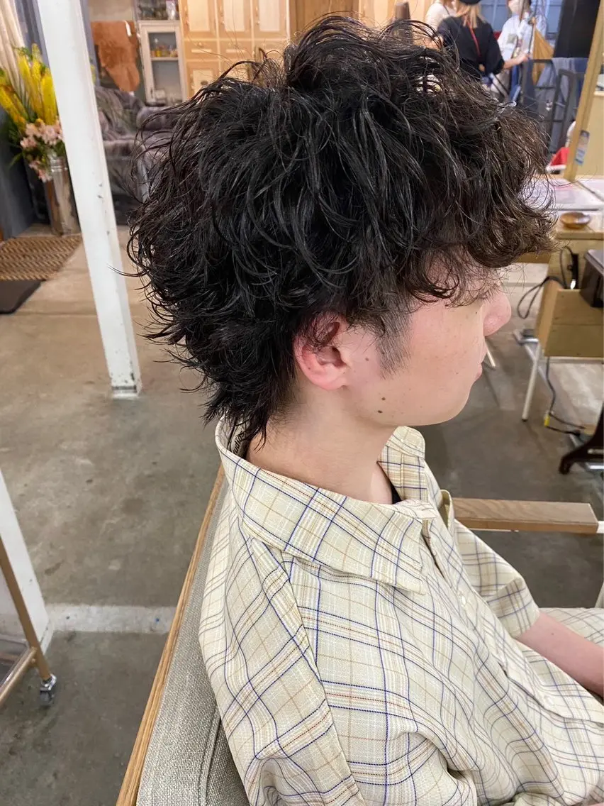 ミディアム メンズ特化サロン ウエダ ヒロキのヘアスタイル