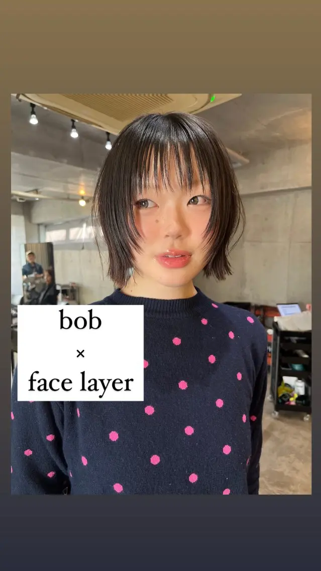 ショート ボブレイヤー ボブ 顔まわりレイヤー レイヤーカット ウルフカット カット ヘアカラー レイヤーカット\ウル フ chinatsuのヘアスタイル