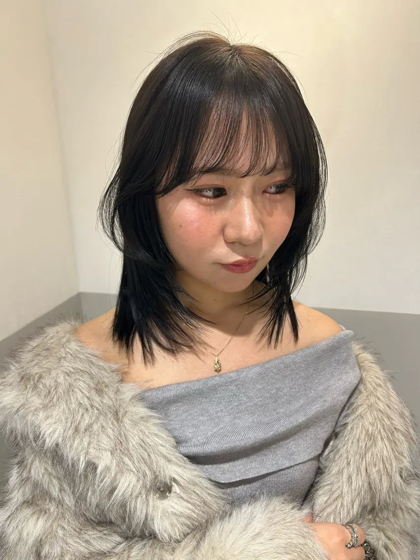 ミディアム カット ヘアカラー トリートメント 髪質改善/艶カラー MISATOのヘアスタイル