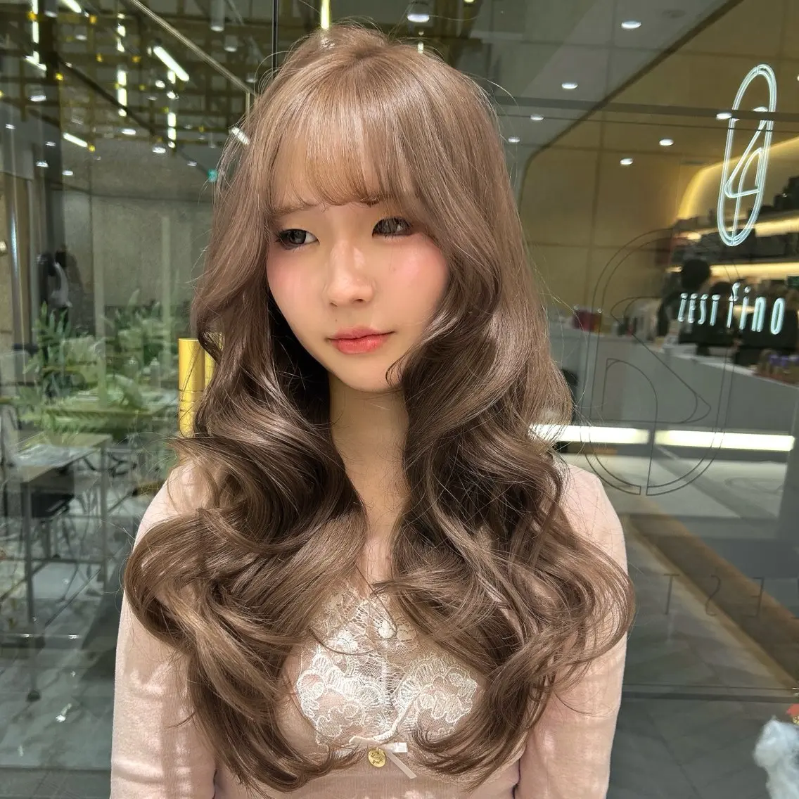 ロング カラー カット ヘアカラー トリートメント 🇰🇷レイヤー/ト レンドまつげ🎀ミキのヘアスタイル