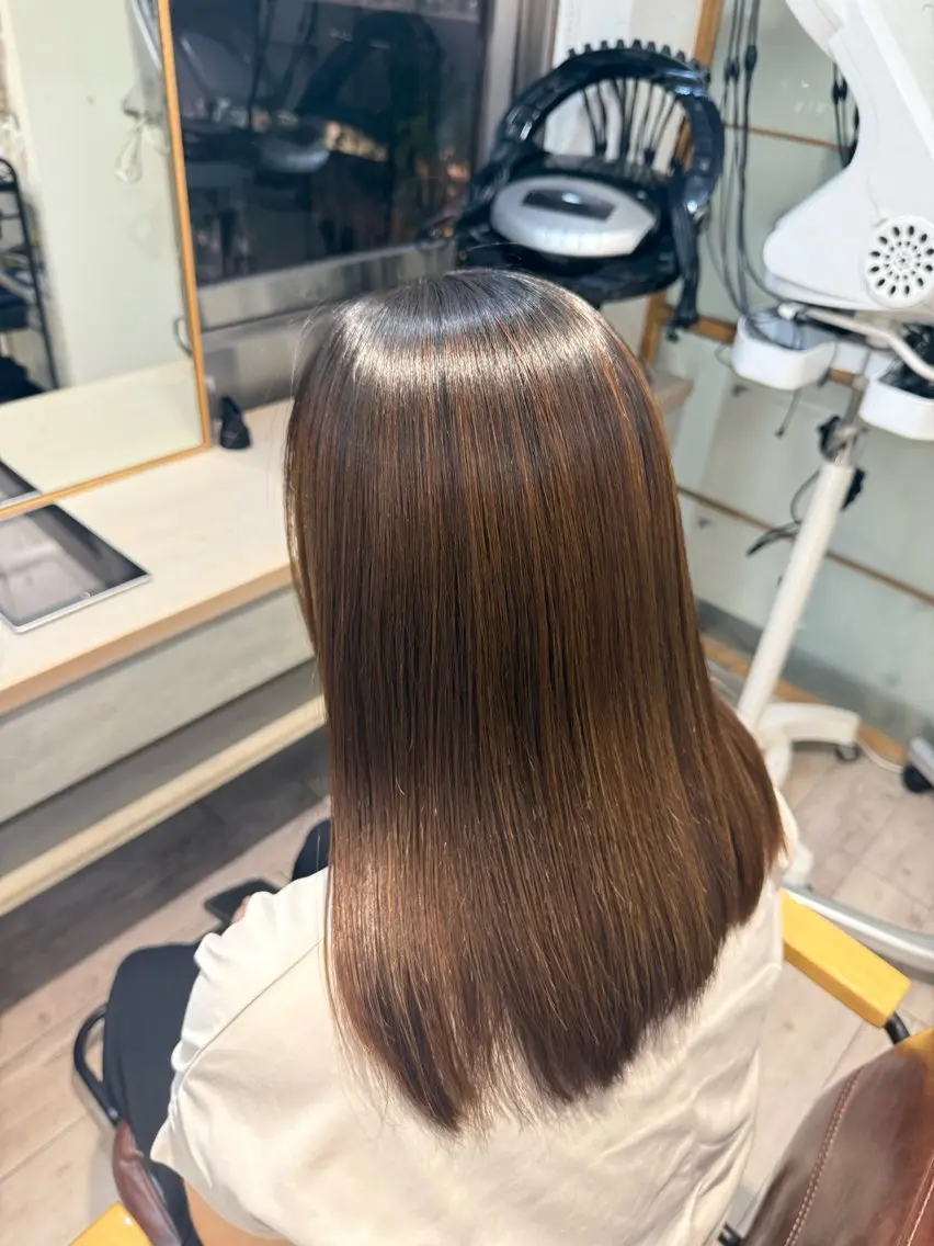 【練習モデル様期間限定】技術向上のため営業後限定価格で募集しております⭐️縮毛矯正➕トリートメント⭐️の写真