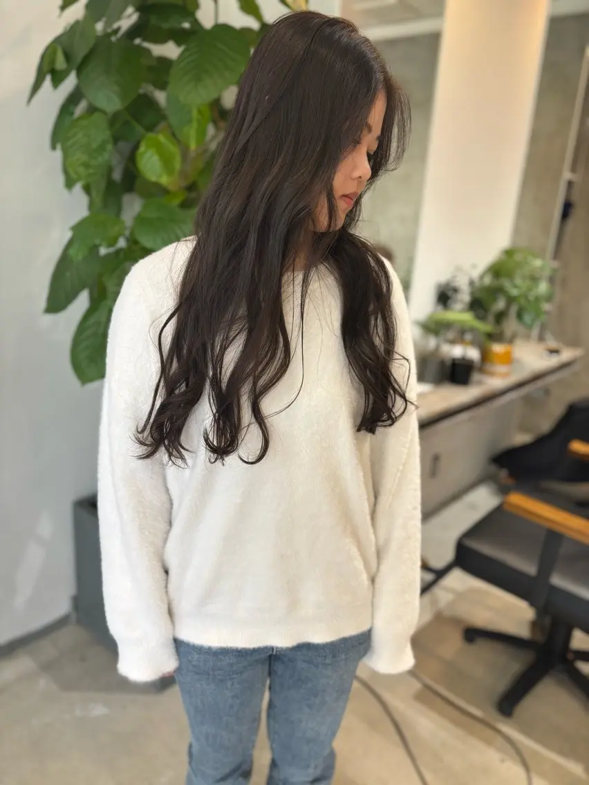 ロング カラー カット ヘアカラー トリートメント 鈴木 美紅のヘアスタイル