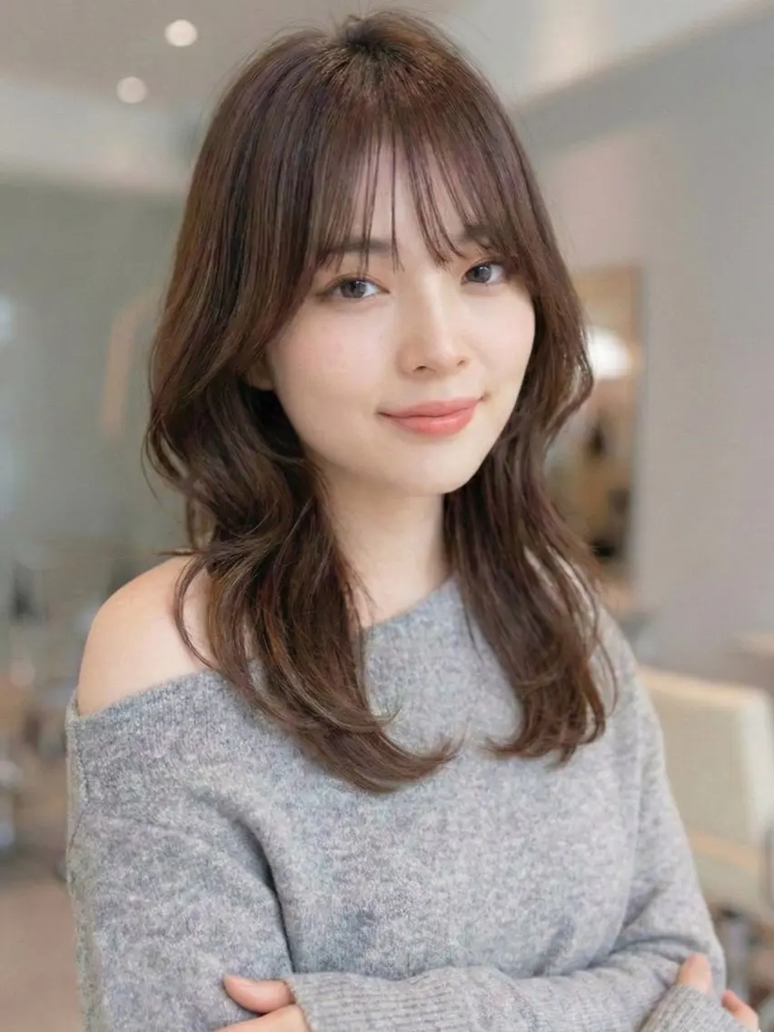 セミロング カラー カット ヘアカラー トリートメント GULGUL 小関 伊吹のヘアスタイル