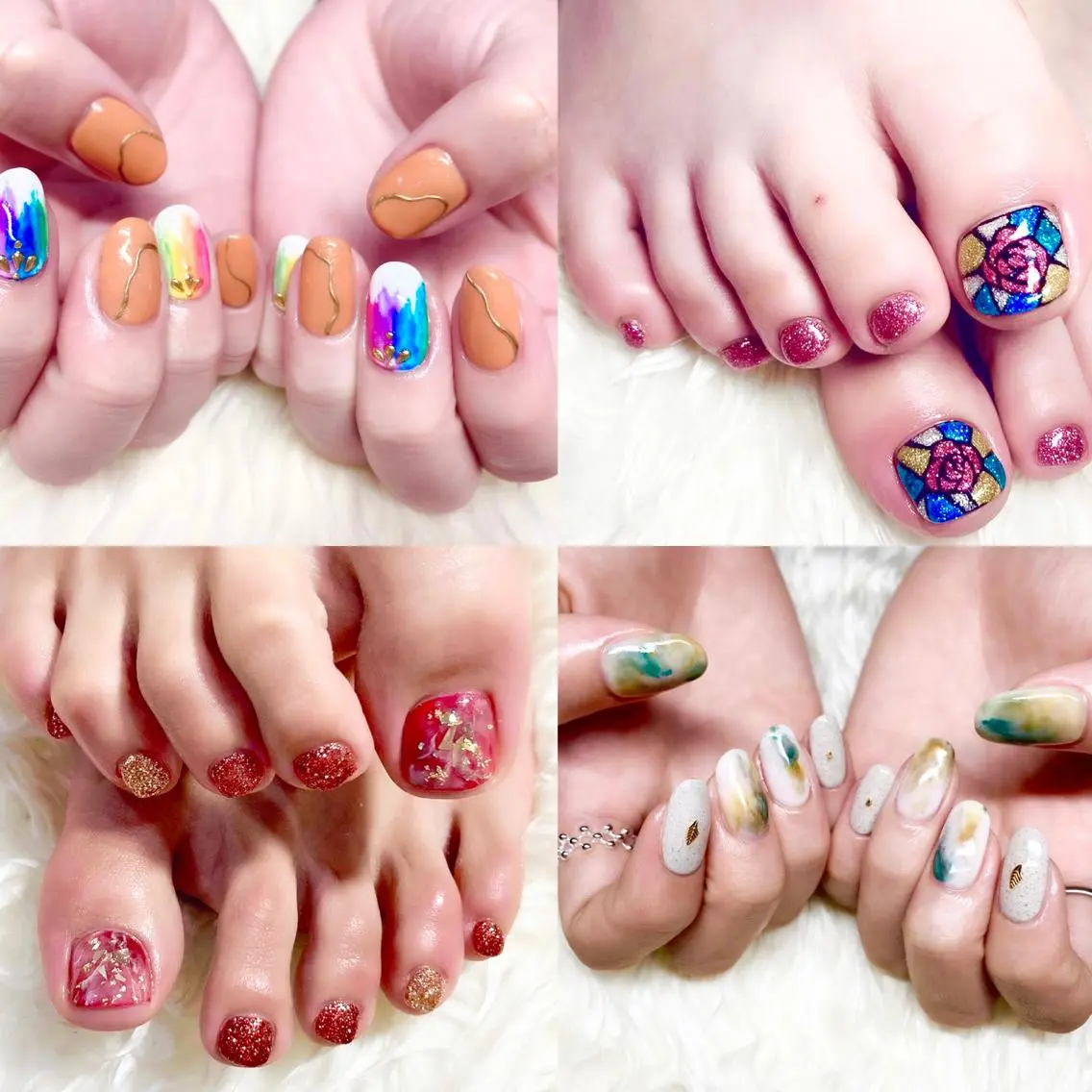 ネイル ジェルネイル パラジェル 夏ネイル フットネイル Nail&eye Belire 新宿のネイルデザイン