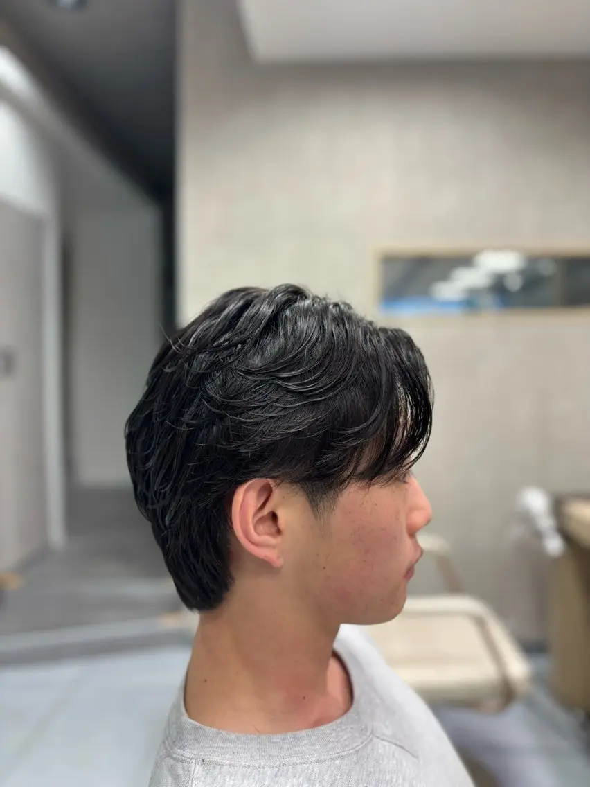 ショート パーマ メンズ カット パーマ メンズ特化韓国風 パーマスタイル/りんのヘアスタイル