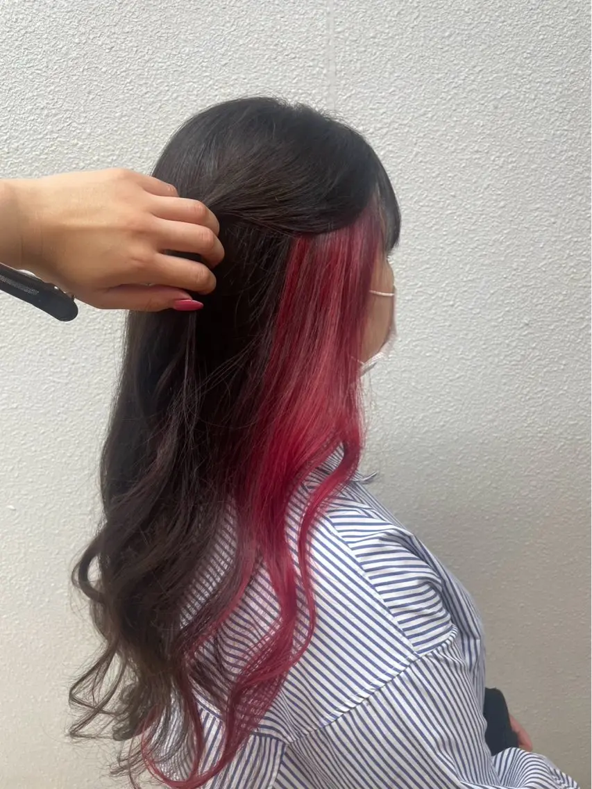 ロング カラー カット ヘアカラー 濱本 樹蘭のヘアスタイル