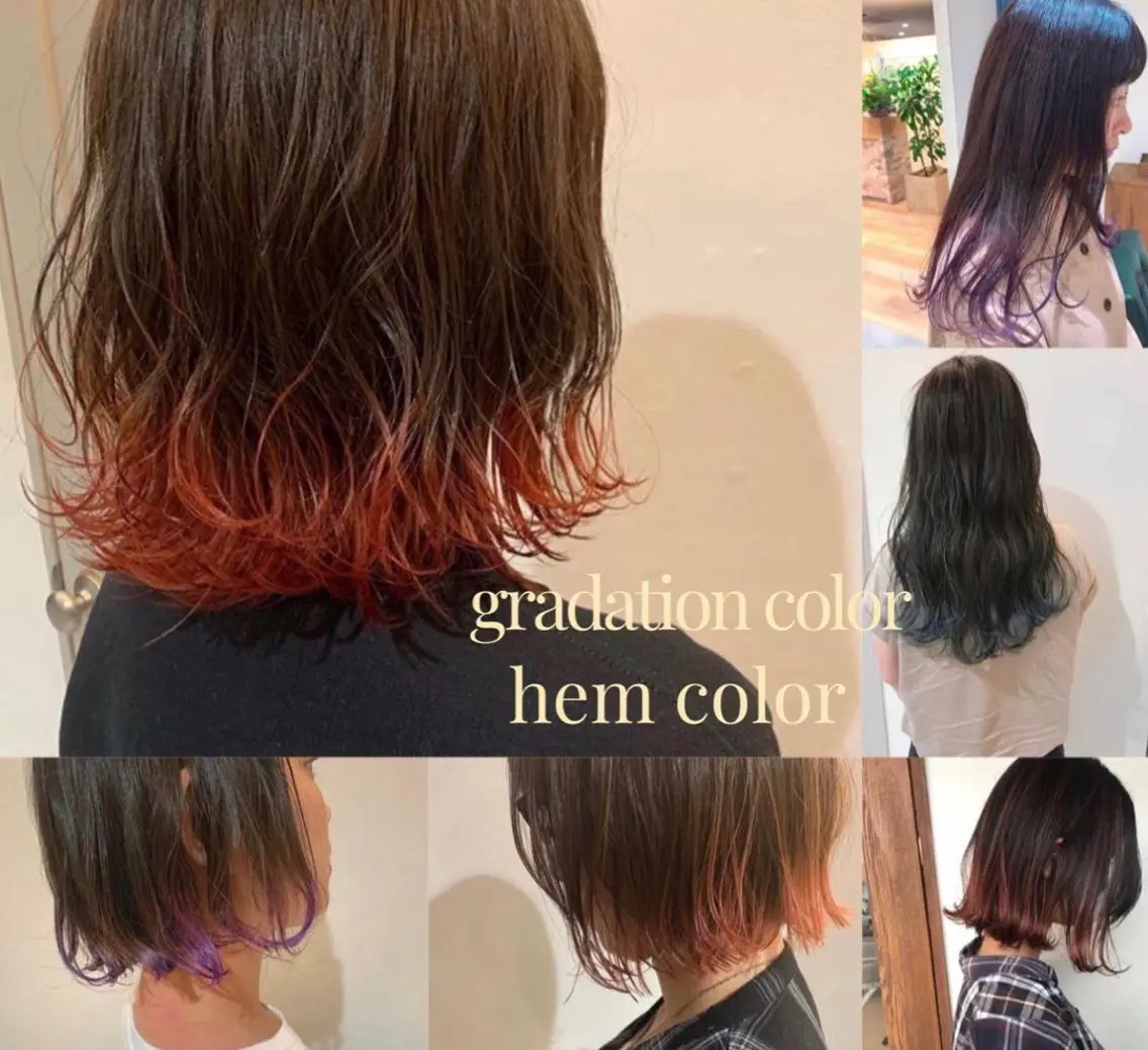 ミディアム カラー グラデーションカラー 比嘉 千咲のヘアスタイル