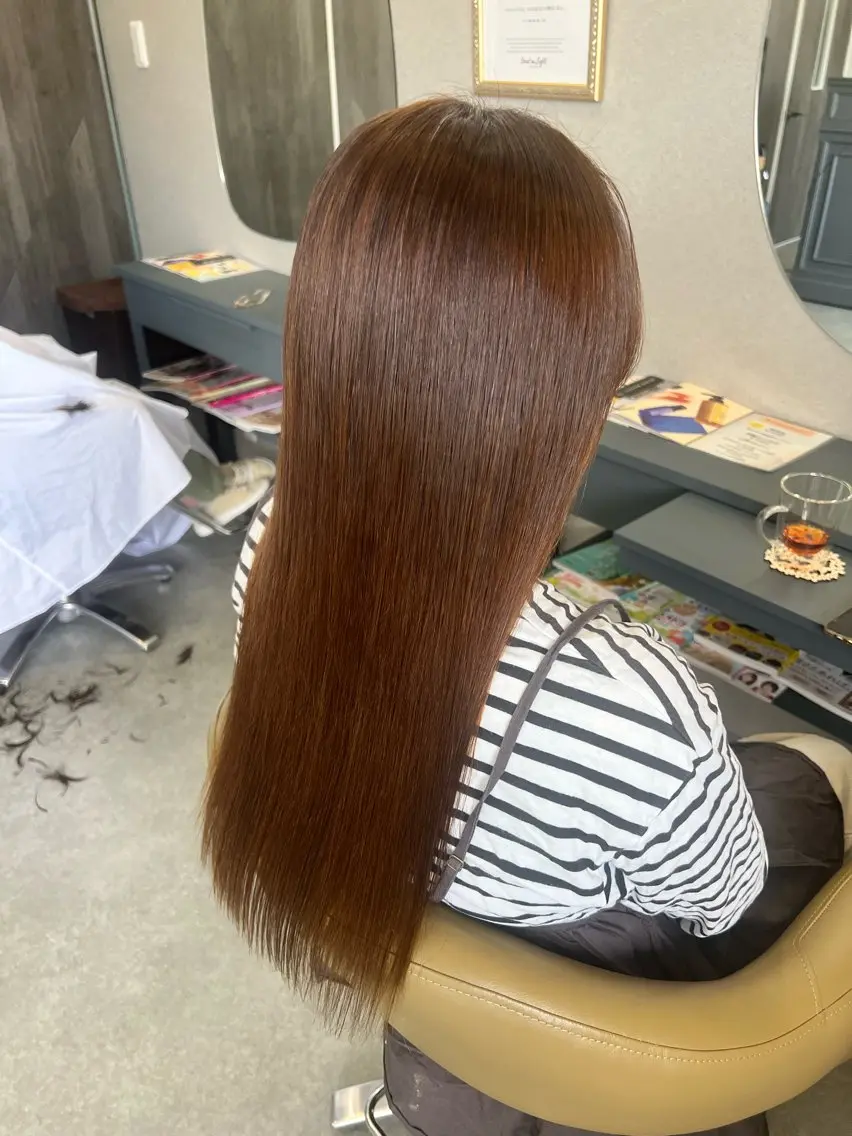 ロング 縮毛矯正 齊藤 亜弥のヘアスタイル