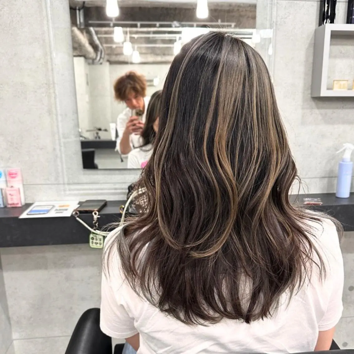 カラー ブリーチ デザインカラー ヘアカラー Endearing 銀座/レイヤーカットのヘアスタイル