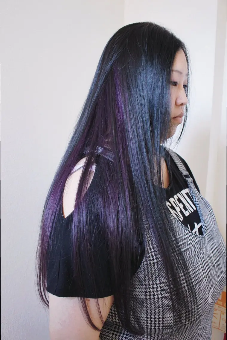 ロング カラー ダブルカラー パープルカラー ロング ヘアカラー 土居 正季のヘアスタイル