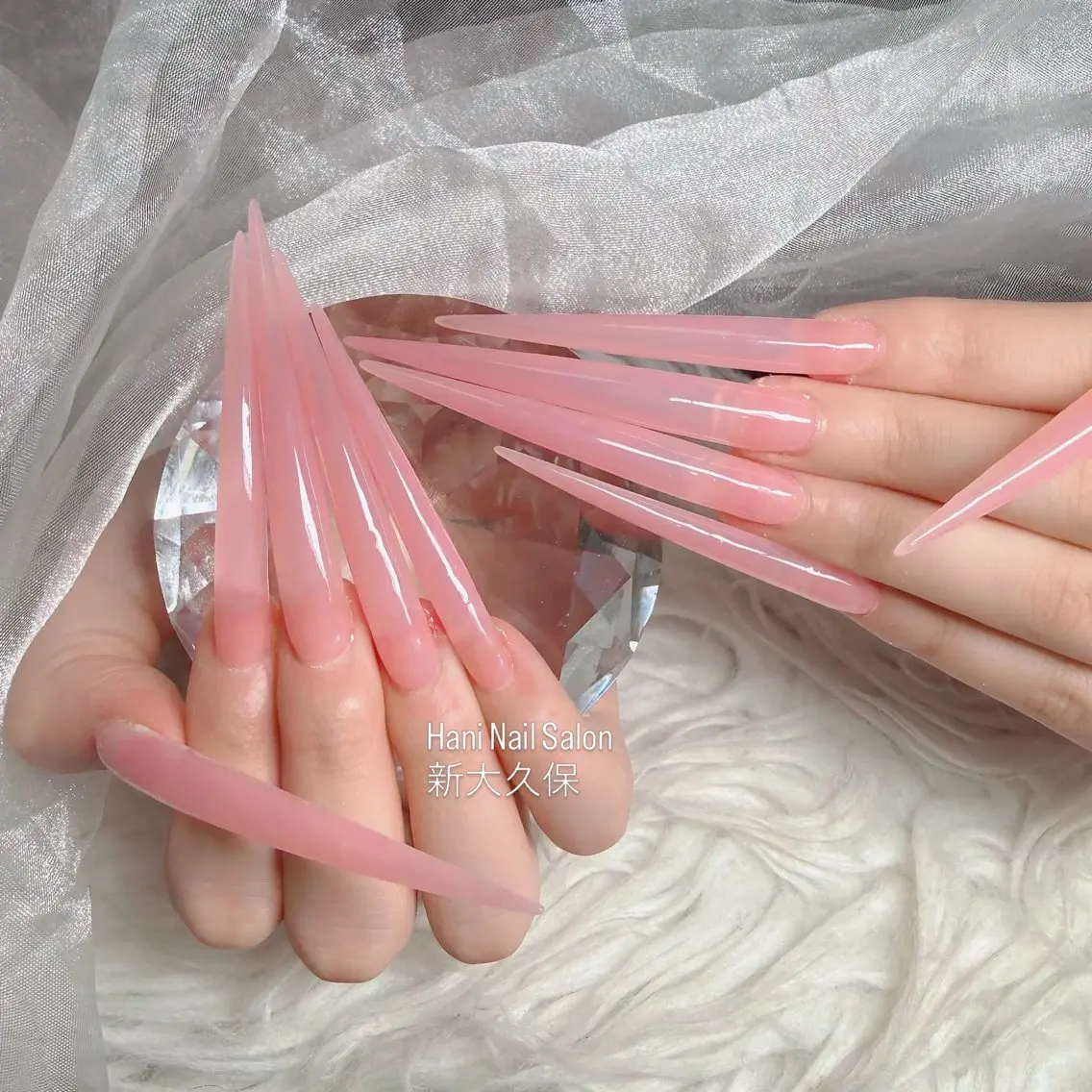 ネイル フットネイル フレンチネイル グラデーション 韓国ネイル ロングネイル ハンドネイル Hani Nail Salonのネイルデザイン