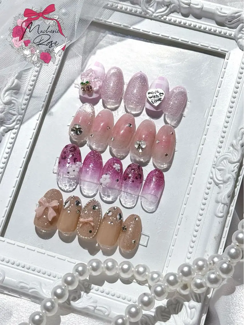 ネイル ハンドネイル Macherie Rose Jrのネイルデザイン